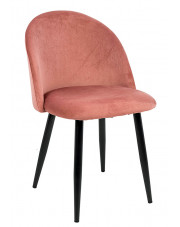 Różowe tapicerowane krzesło do salonu - Trofi w sklepie Edinos.pl