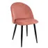 Różowe welurowe krzesło Trofi+