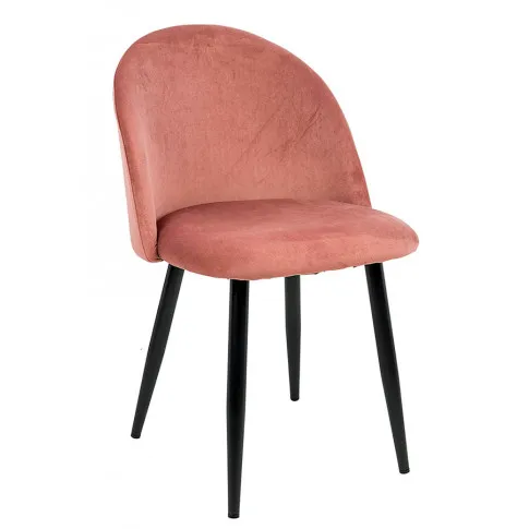 Różowe welurowe krzesło Trofi+