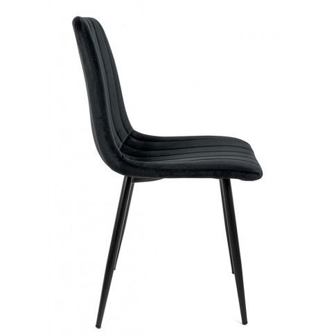 Krzesło tapicerowane czarne Ardesi