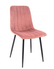 Różowe krzesło loftowe tapicerowane - Ardesi w sklepie Edinos.pl