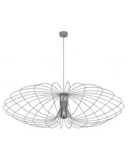 Szara loftowa lampa wisząca nad stół - S056-Iwans w sklepie Edinos.pl