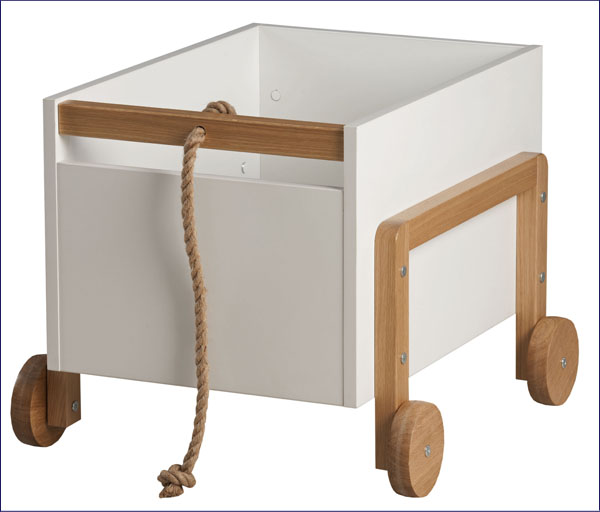 Biała skrzynka do przechowywania dla dzieci Erno 3S