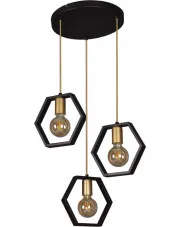 Industrialna geometryczna lampa wisząca - S059-Gesta w sklepie Edinos.pl