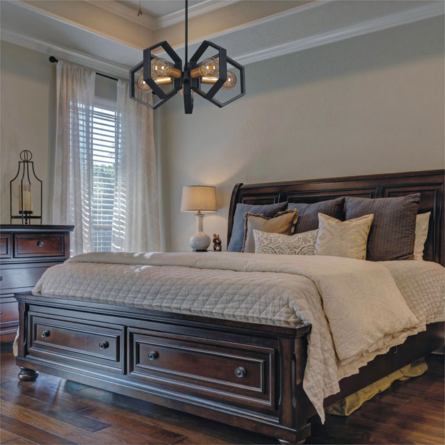 Designerska industrialna lampa wisząca S061-Weros geometryczna