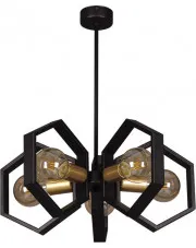 Czarna geometryczna lampa wisząca - S061-Weros w sklepie Edinos.pl