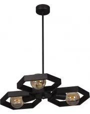 Czarna industrialna lampa wisząca - S064-Sellu w sklepie Edinos.pl