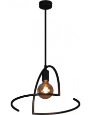 Czarna regulowana lampa wisząca loft - S066-Vitra w sklepie Edinos.pl