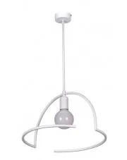 Biała industrialna lampa wisząca - S066-Vitra w sklepie Edinos.pl