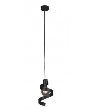 Czarna pojedyncza lampa wisząca loftowa - S067-Mirio w sklepie Edinos.pl