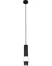 Czarno-biała lampa wisząca tuba - S070-Tedi w sklepie Edinos.pl