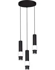 Czarno-biała lampa wisząca 3 zwisy - S072-Tedi w sklepie Edinos.pl