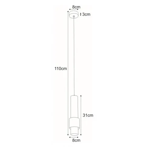 Wymiary lampy S073-Glisa