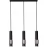 Czarno-chromowana potrójna lampa wisząca S074-Glisa
