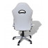 Biało-czarny fotel biurowy metalowy Vertos