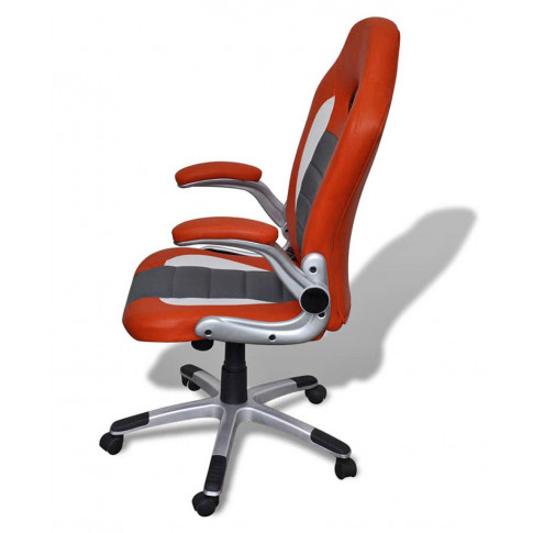 Pomarańczowo-szary fotel biurowy metalowy Vertos
