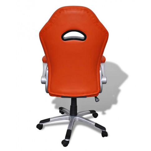 Pomarańczowo-szary fotel obrotowy do biura Vertos