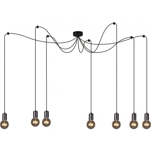 Czarna loftowa lampa wisząca pająk S077-Lokia