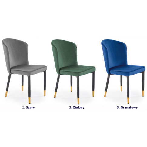 Szczegółowe zdjęcie nr 6 produktu Zielone welurowe pikowane krzesło tapicerowane - Nubo