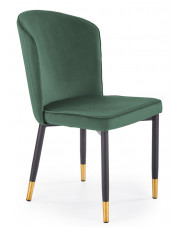 Zielone welurowe pikowane krzesło tapicerowane - Nubo w sklepie Edinos.pl