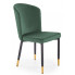 Zdjęcie produktu Zielone welurowe pikowane krzesło tapicerowane - Nubo.