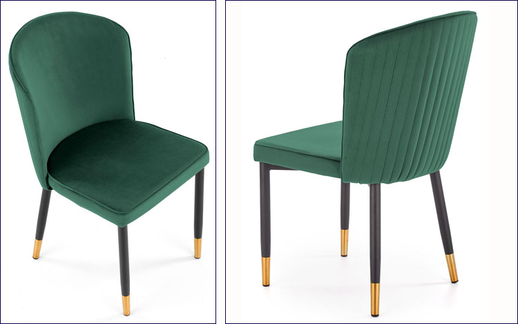 Zielone designerskie krzesło w stylu nowoczesnym Nubo