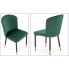 Szczegółowe zdjęcie nr 5 produktu Zielone welurowe pikowane krzesło tapicerowane - Nubo