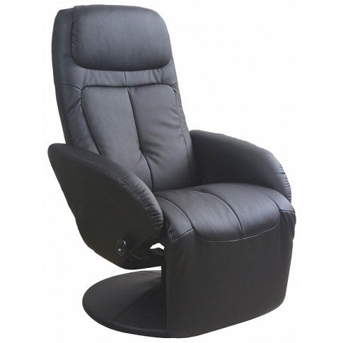 Zdjęcie produktu Wypoczynkowy fotel obrotowy Timos - czarny.