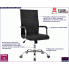 Czarny fotel obrotowy do biura Velen