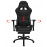 Czarny tapicerowany fotel gamingowy Coriso 2X