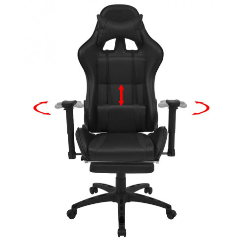 Czarny tapicerowany fotel gamingowy Coriso 2X