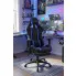 Czarno niebieski gamingowy fotel Wilano