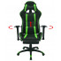 Czarno zielony fotel obrotowy Coriso 2X