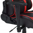 Czarno-czerwony fotel gamingowy tapicerowany Coriso 2X