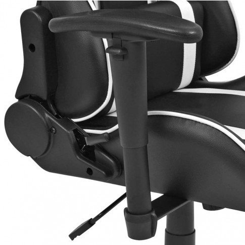 Czarno-biały fotel dla graczy Coriso 2X
