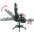 Czarno-biały fotel gamingowy tapicerowany Cloriso 2X