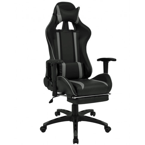 Czarno-szary fotel gamingowy Coriso 2X