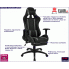 Czarno-szary fotel gamingowy z podnozkiem Coriso 2X