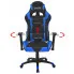 Czarno-niebieski fotel gamingowy nowoczesny Trevos