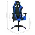 Czarno-niebieski fotel gamingowy Trevos wymiary