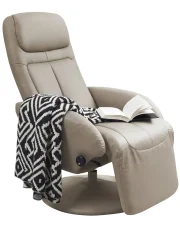 Rozkładany obrotowy fotel gabinetowy wypoczynkowy cappuccino - Maos w sklepie Edinos.pl