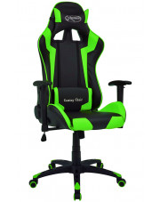 Czarno-zielony rozkładany fotel gamingowy - Trevos w sklepie Edinos.pl
