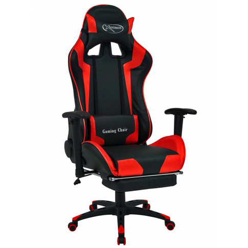 Czarno-czerwony fotel gamingowy Vesaro