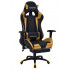 Czarno-złoty fotel gamingowy regulowany - Vesaro