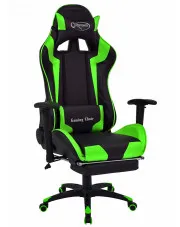Czarno-zielony ergonomiczny fotel dla graczy - Vesaro