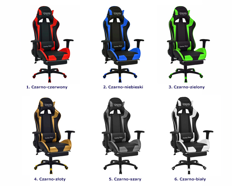 Produkt Czarno-zielony ergonomiczny fotel dla graczy - Gilvo - zdjęcie numer 2