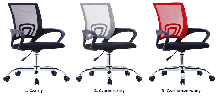 Produkt Czarny fotel obrotowy do biura - Savo - zdjęcie numer 2