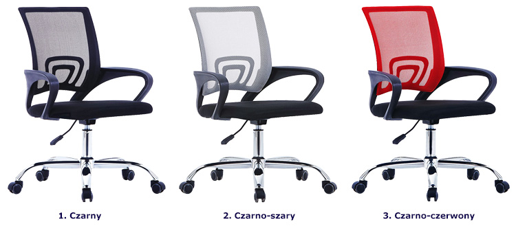 Produkt Czarny fotel obrotowy do biura - Romus - zdjęcie numer 2