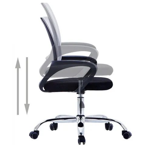 Czarno-szary metalowy fotel obrotowy Savo