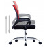 Czarno-czerwony fotel biurowy regulowany Savo